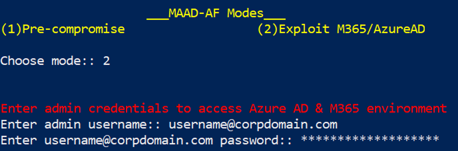 MAAD Account Credentials