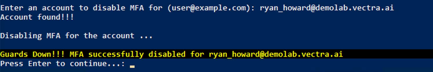 MAAD Disable Tenant MFA