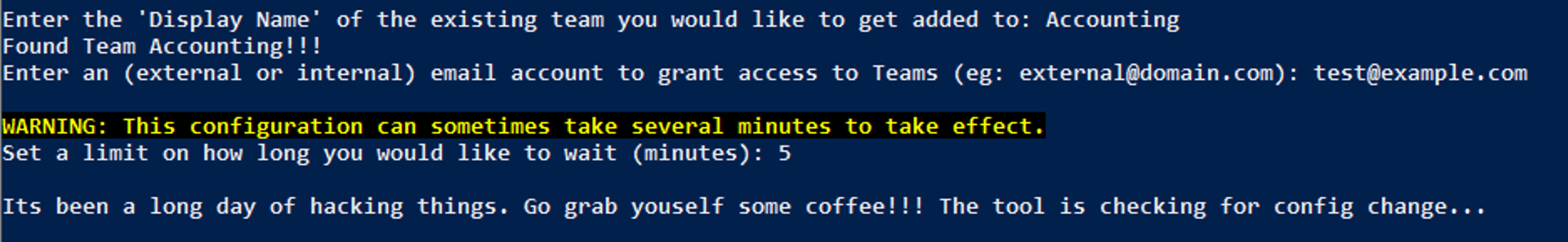 MAAD External Teams Access Time Limit