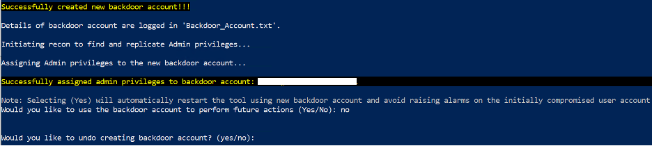MAAD Use Backdoor Account